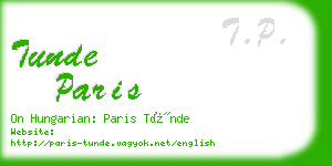 tunde paris business card